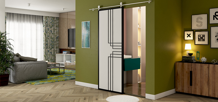 sliding bathroom door installation in Tampa